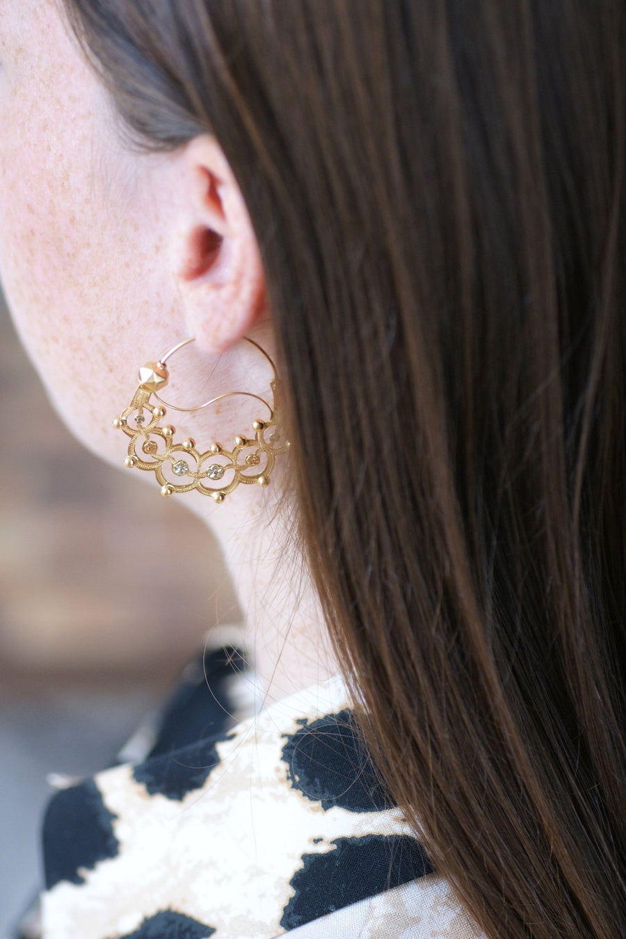 Gold creole earrings from Savoy - Penelope Gallery