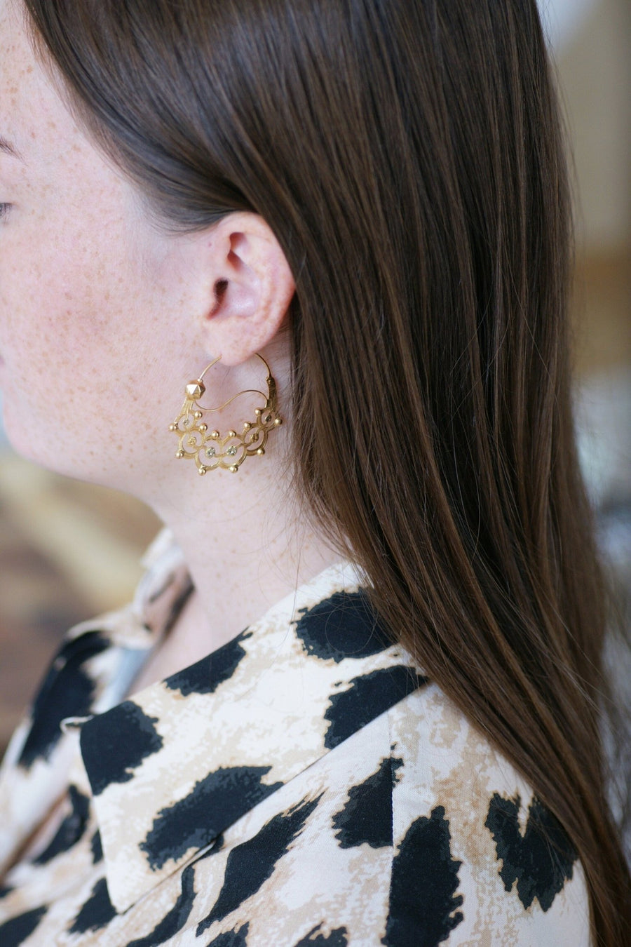 Gold creole earrings from Savoy - Penelope Gallery