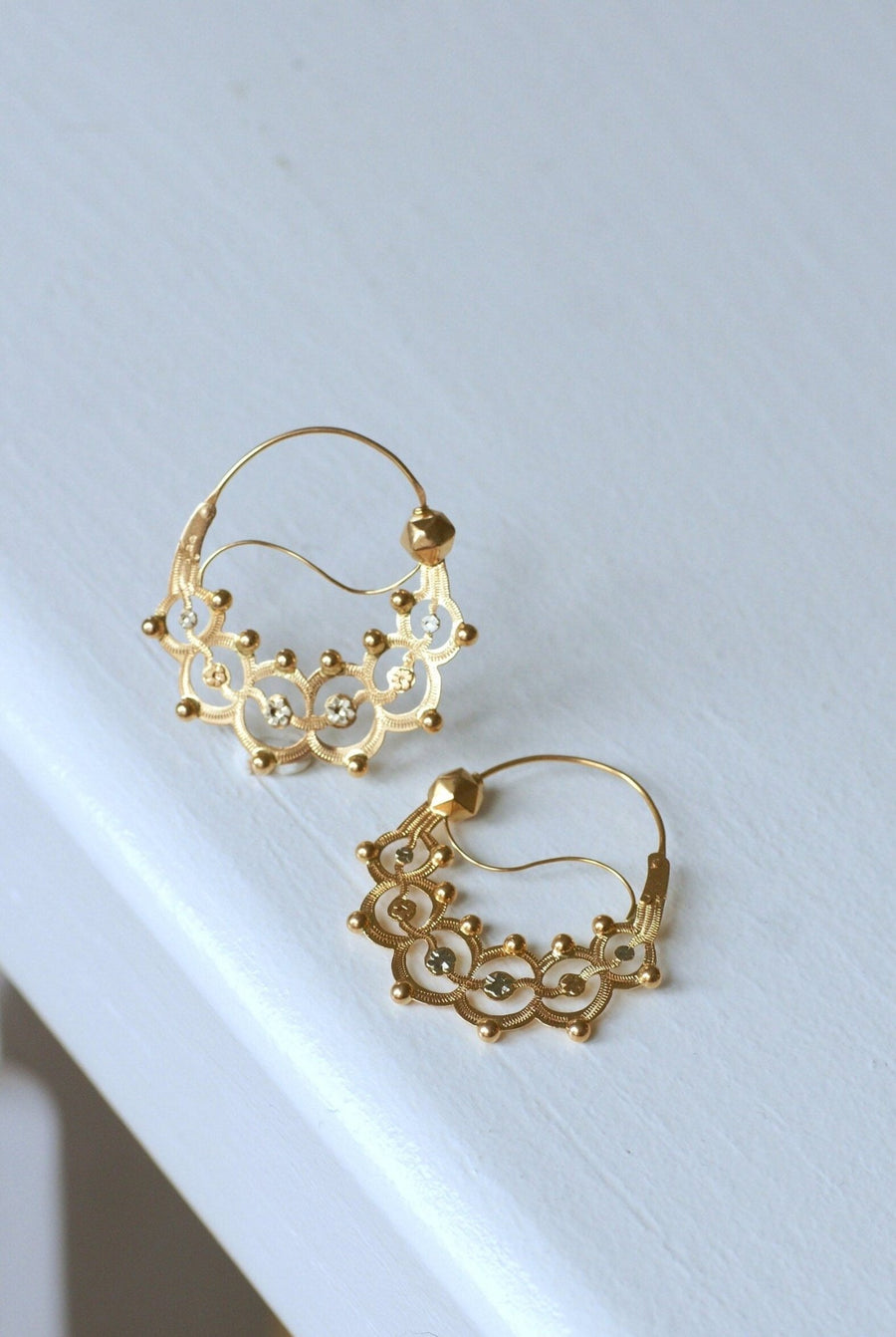 Gold creole earrings from Savoy - Penelope Gallery