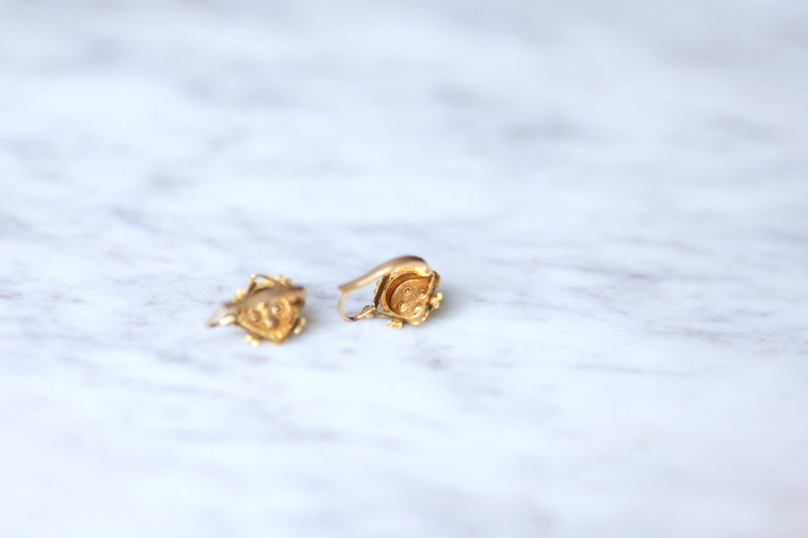 Antique Rose Gold Sleeper Earrings - Penelope Gallery