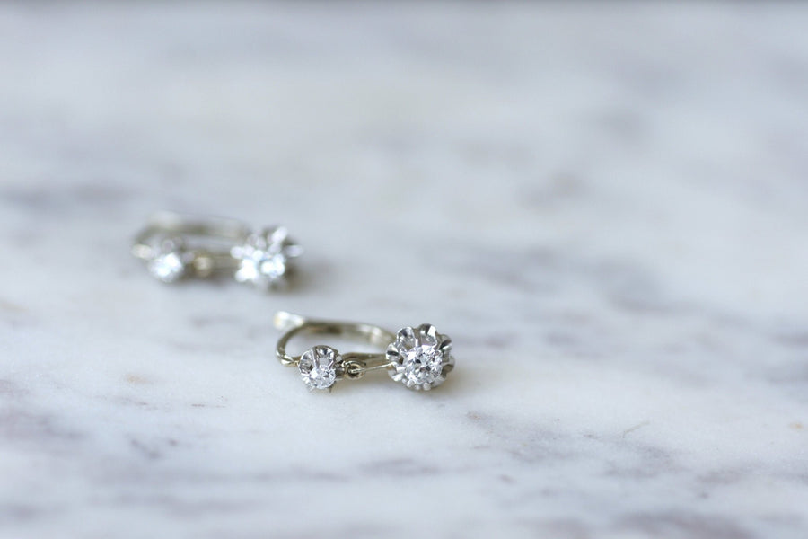 Art Deco diamond earrings - Penelope Gallery