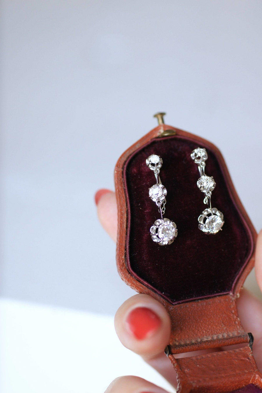 Art Deco diamond earrings - Penelope Gallery