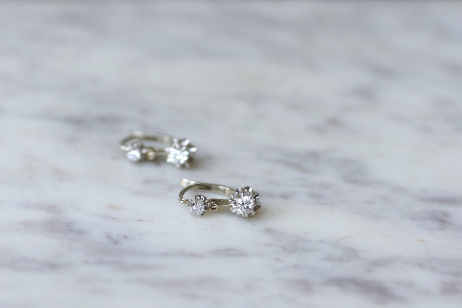Art Deco diamond earrings - Penelope Gallery