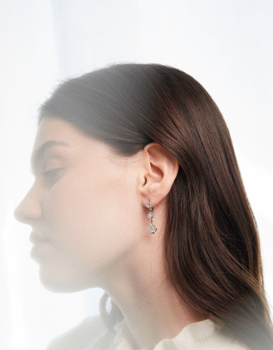 Art Deco diamond earrings - Penelope Gallery
