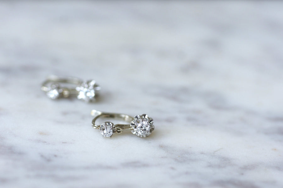 Art Deco diamond earrings - Penelope Gallery