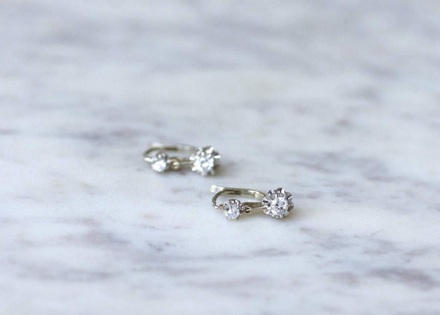 Art Deco diamond earrings - Penelope Gallery