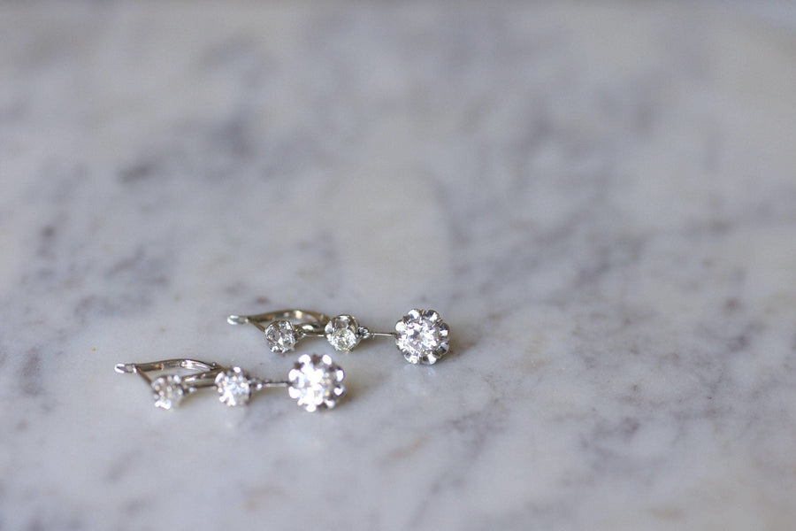 Art Deco diamond earrings - Penelope Gallery