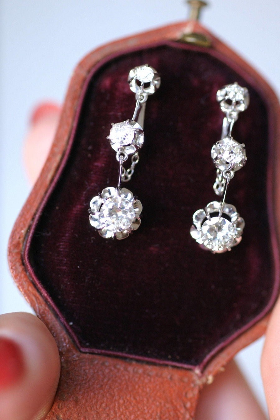 Art Deco diamond earrings - Penelope Gallery