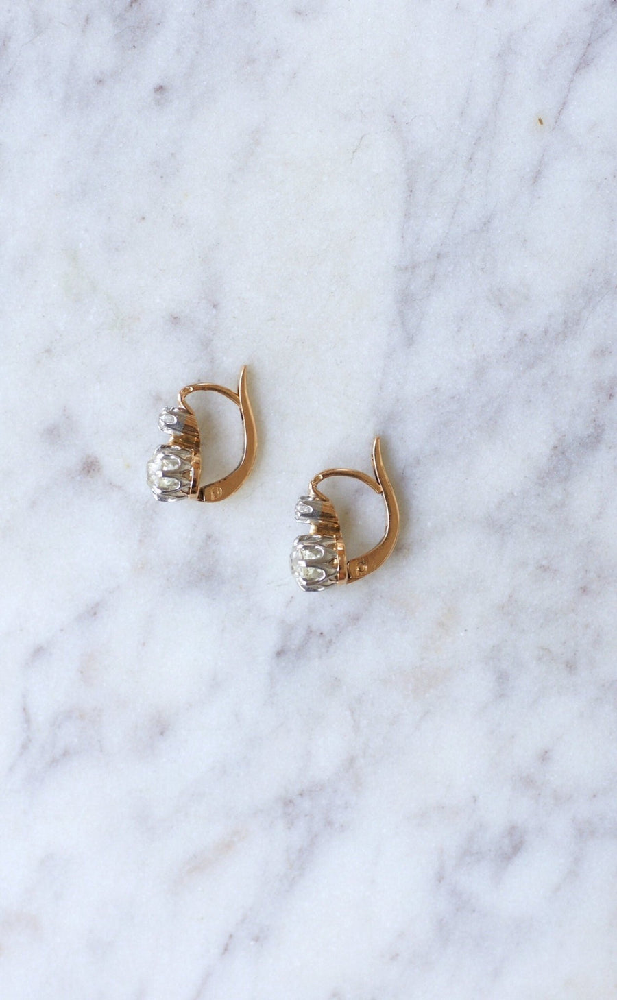 0.85 ct diamond earrings - Galerie Pénélope