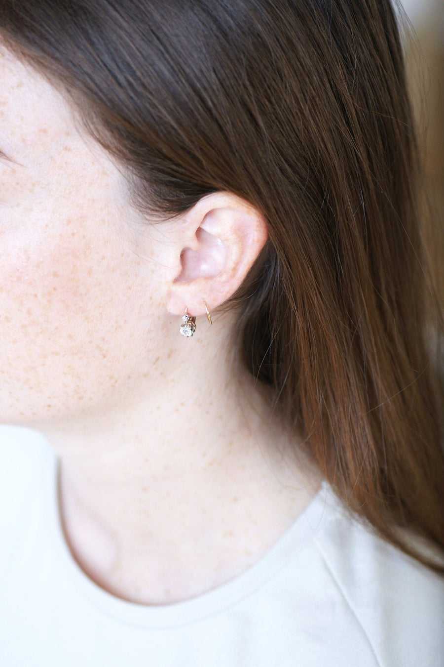 0.85 ct diamond earrings - Galerie Pénélope