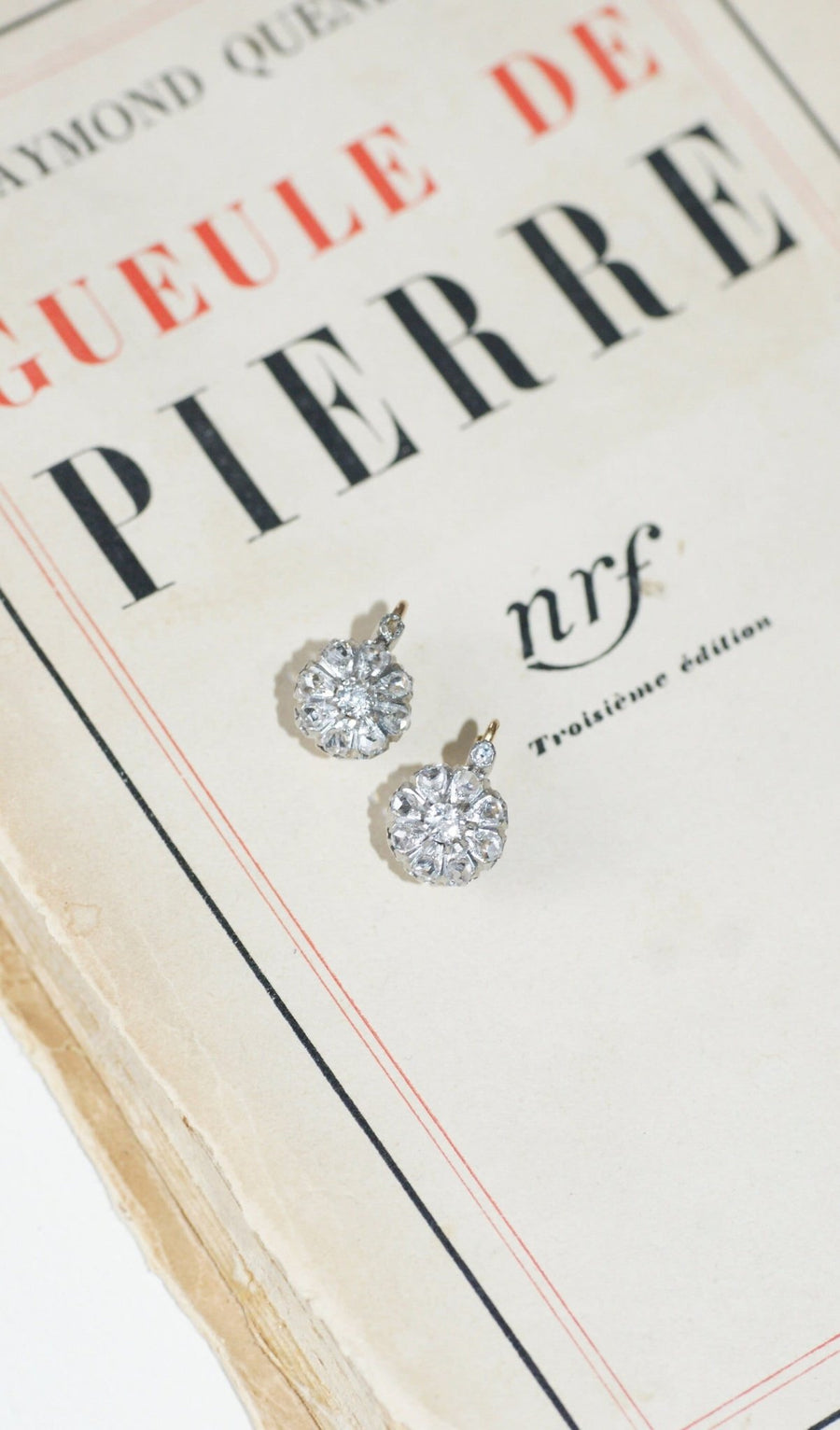 Dormeuses marguerite diamant earrings - Galerie Pénélope