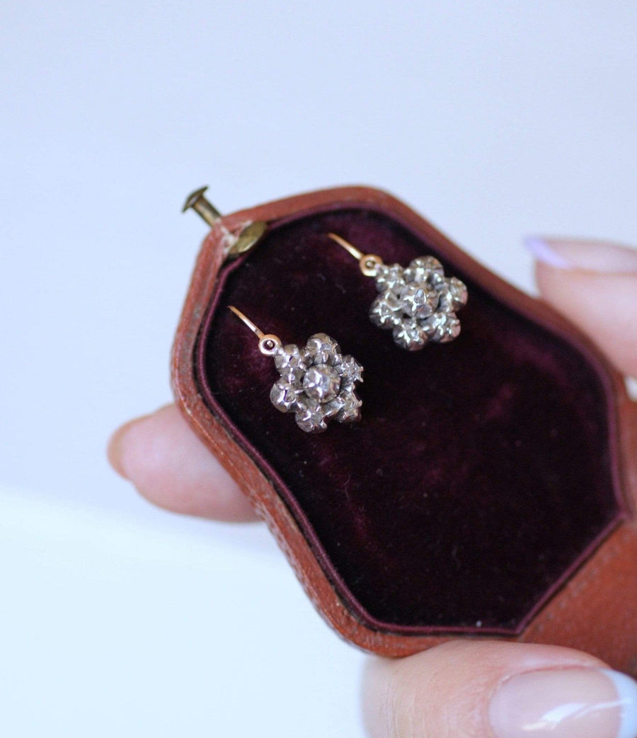 Gold, silver and diamond earrings - Galerie Pénélope