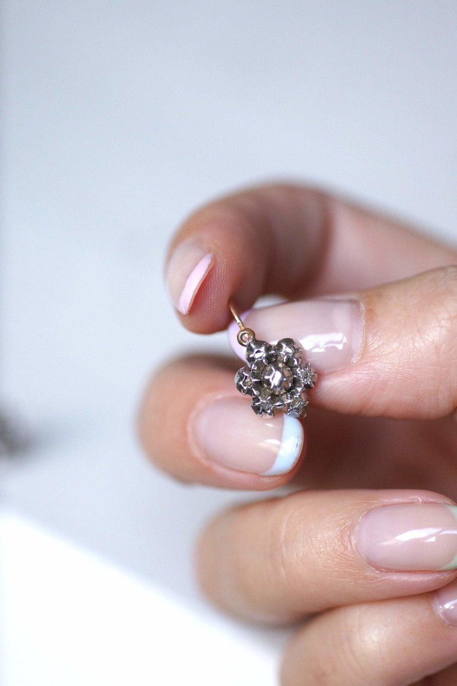 Gold, silver and diamond earrings - Galerie Pénélope