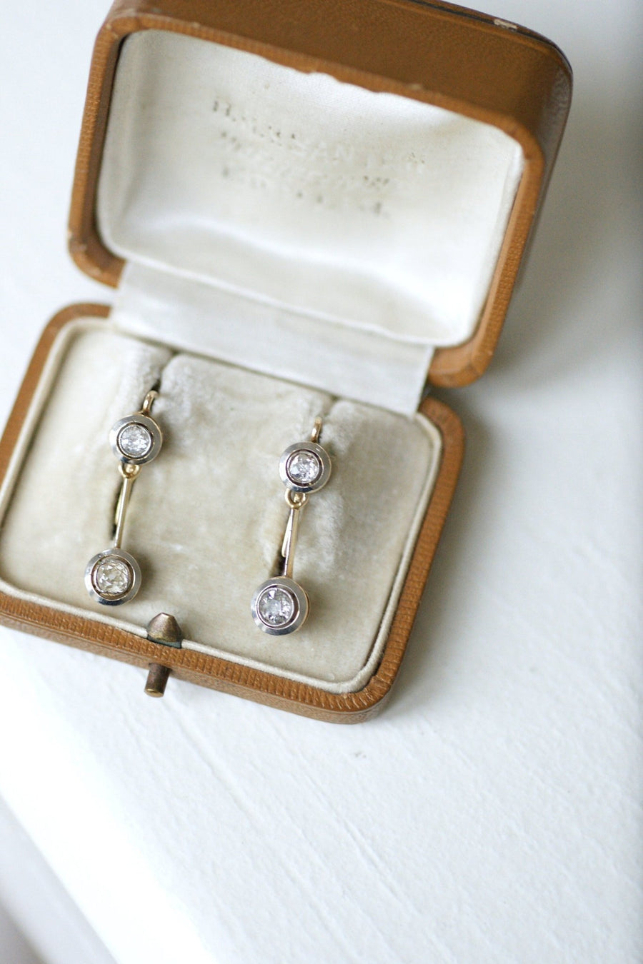 Art Deco diamond earrings - Penelope Gallery
