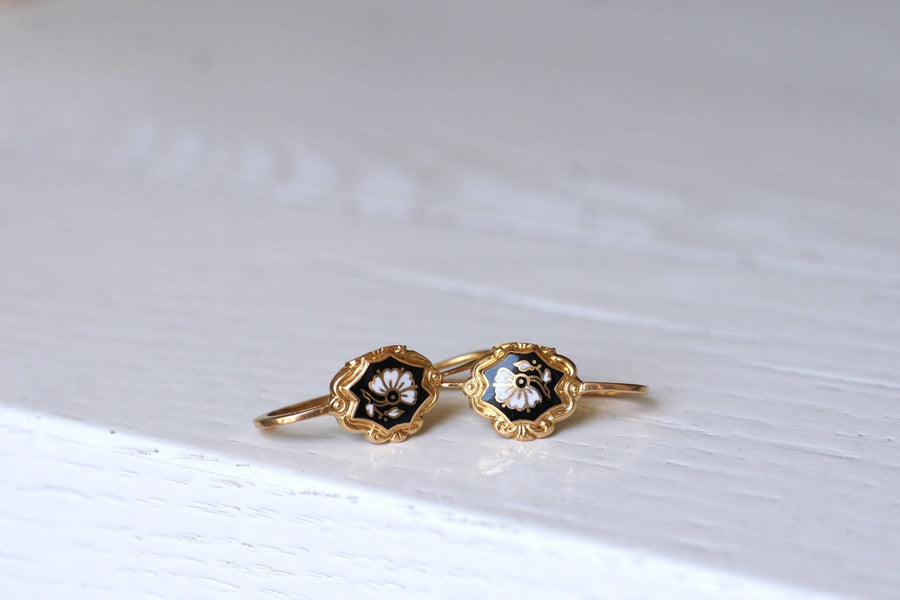 Gold and enamel fish earrings - Penelope Gallery