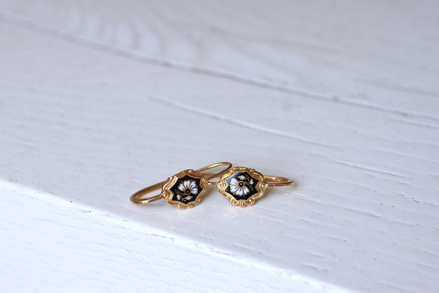 Gold and enamel fish earrings - Penelope Gallery