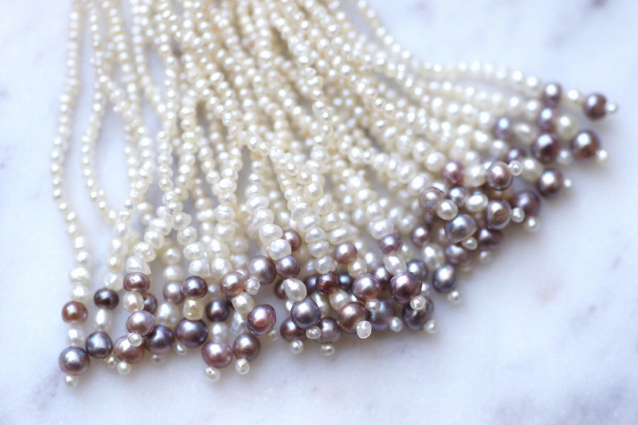 Gold and cultured pearl pompom earrings - Galerie Pénélope
