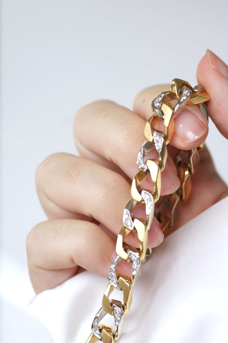 Bracelet with two gold diamonds - Penelope Gallery