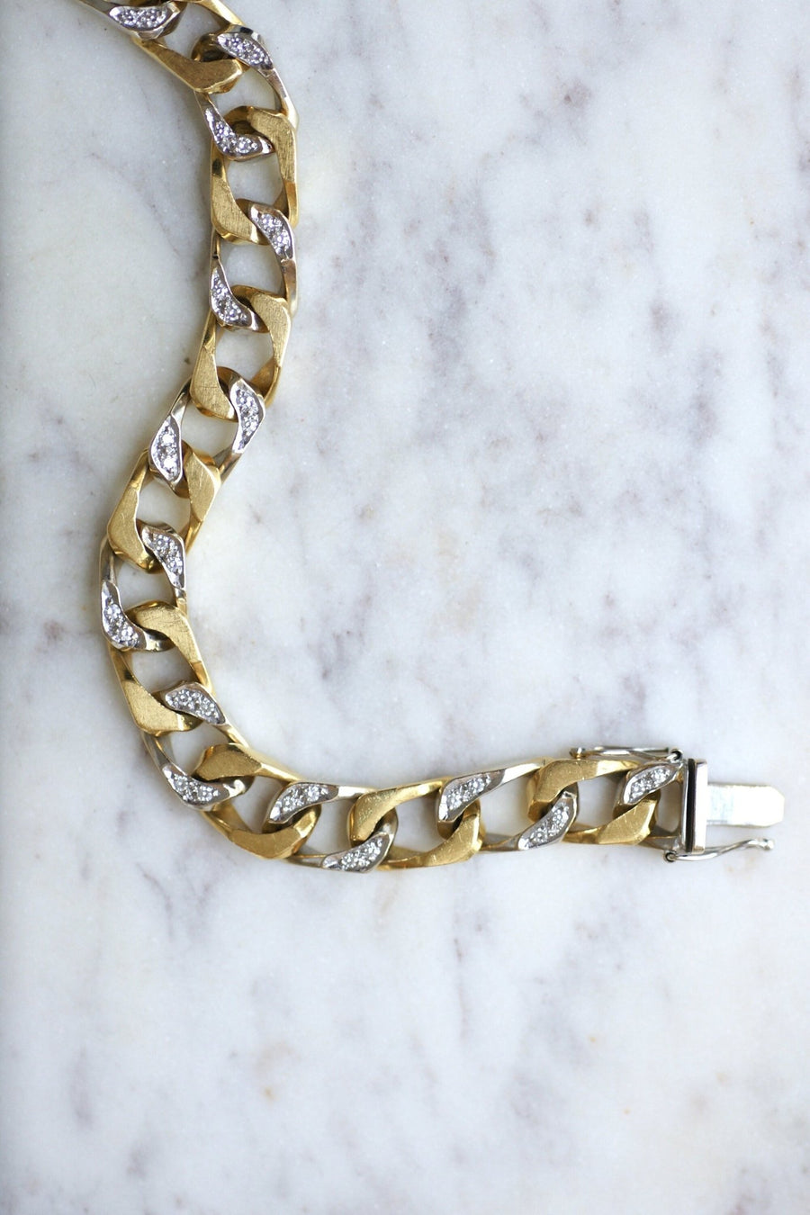 Bracelet with two gold diamonds - Penelope Gallery