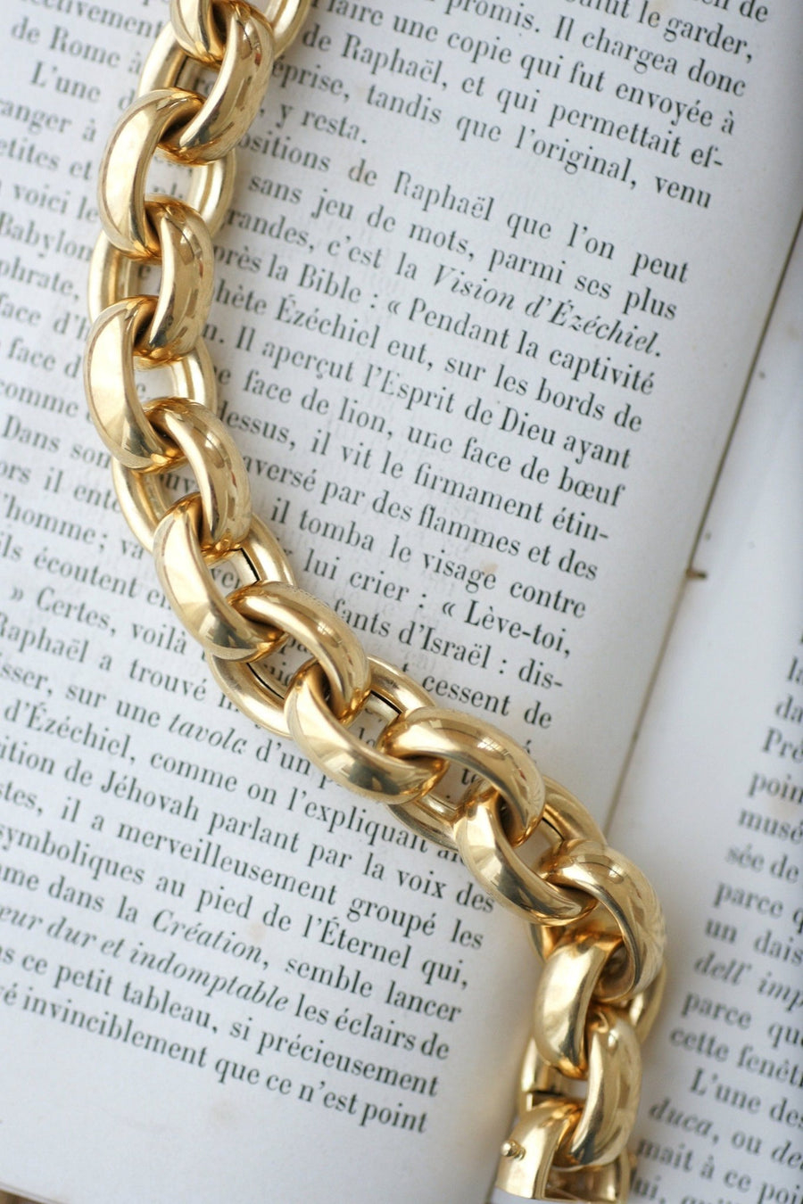 Big mesh bracelet with gold curb chain - Penelope Gallery