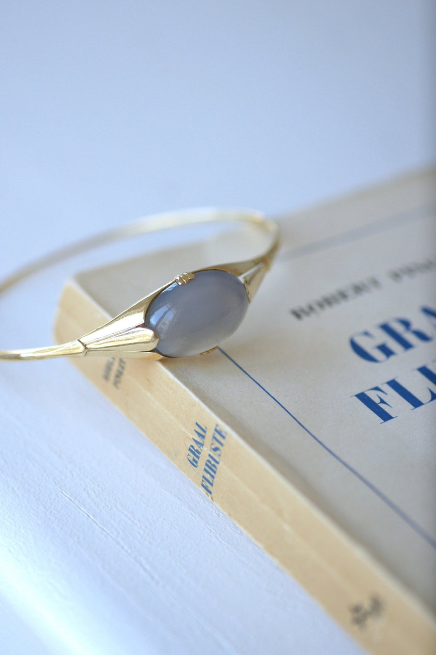 Art Nouveau blue chalcedony bracelet - Penelope Gallery
