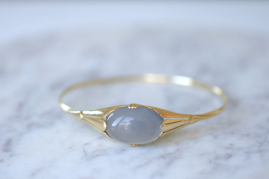 Art Nouveau blue chalcedony bracelet - Penelope Gallery