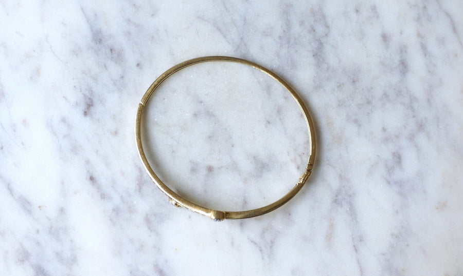 Jonc heart crossed ruby bracelet - Galerie Pénélope