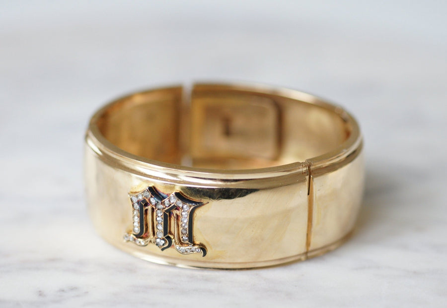 Gold and diamond cuff bracelet - Penelope Gallery