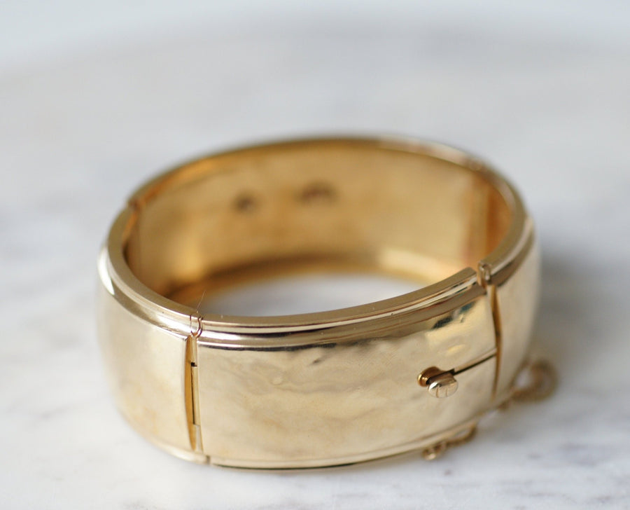 Gold and diamond cuff bracelet - Penelope Gallery