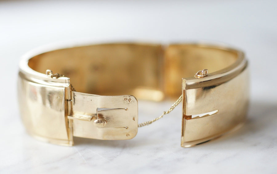 Gold and diamond cuff bracelet - Penelope Gallery