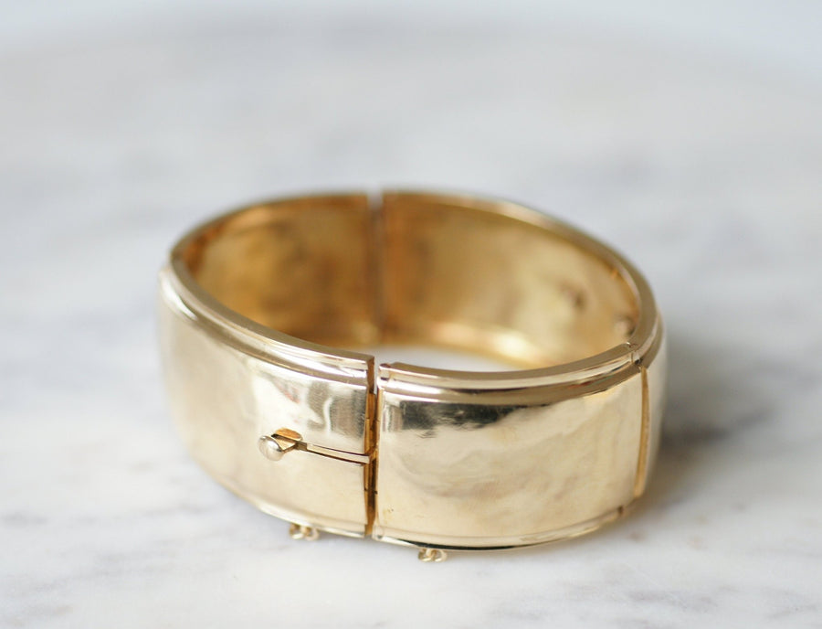 Gold and diamond cuff bracelet - Penelope Gallery