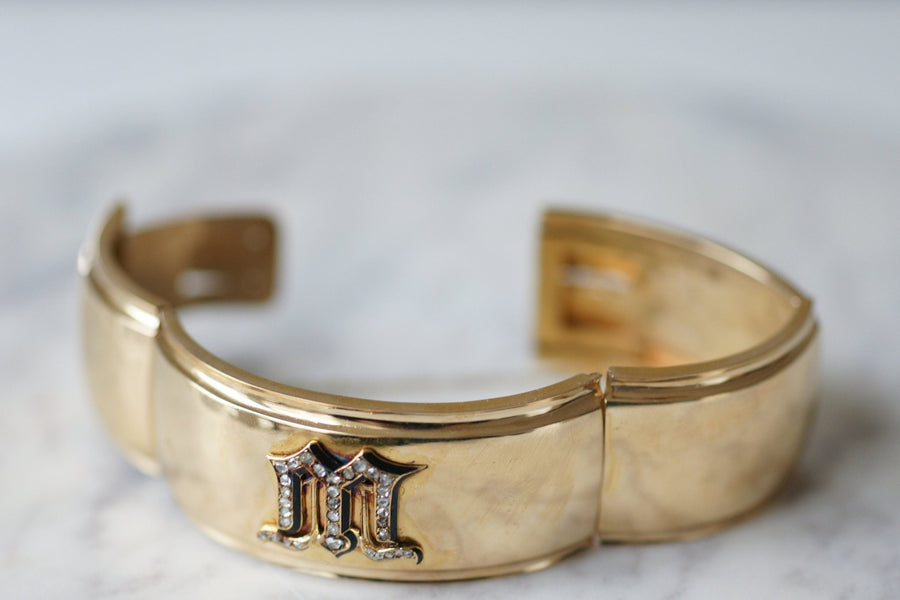 Gold and diamond cuff bracelet - Penelope Gallery