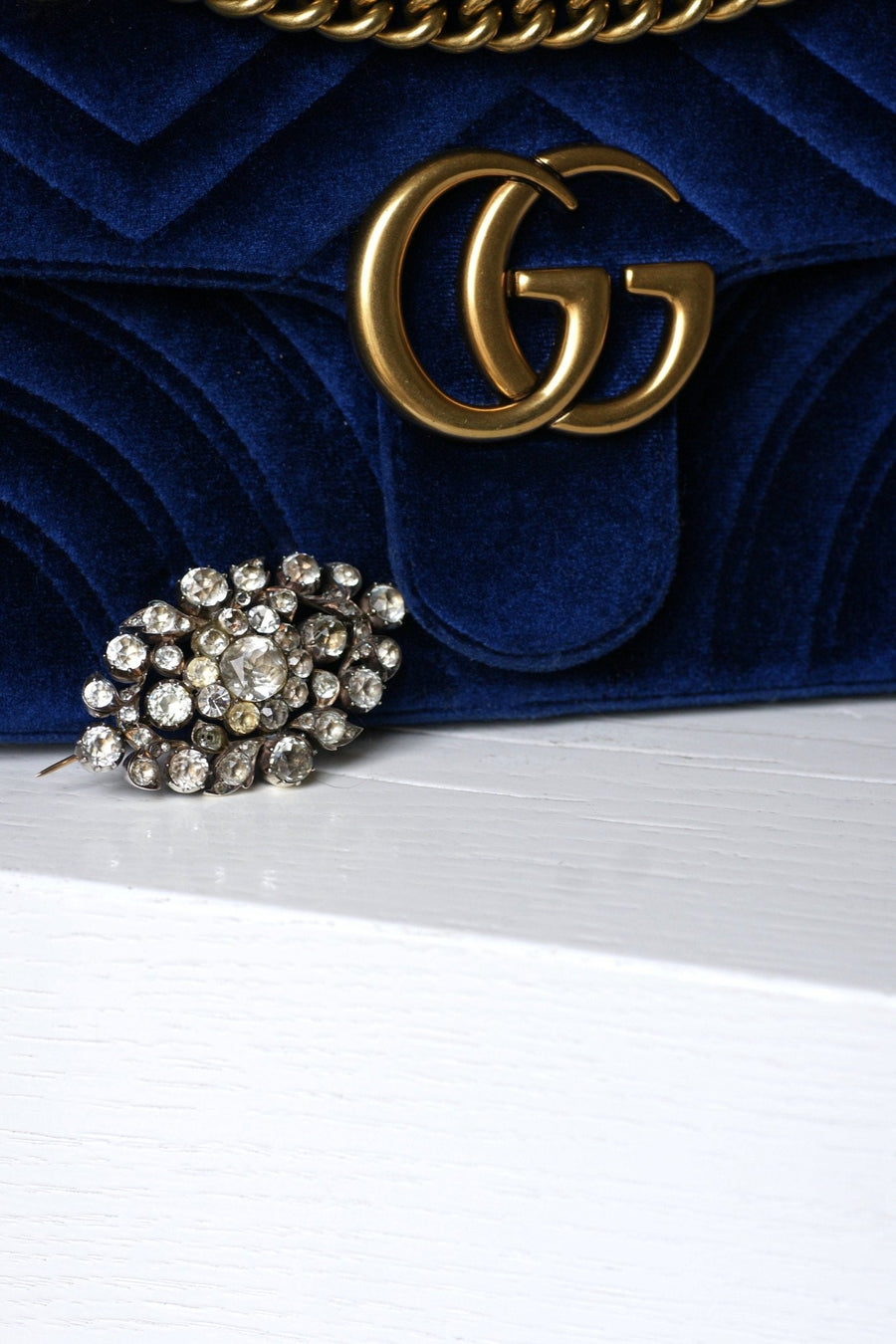 Rhinestone Pendant Brooch - Penelope Gallery