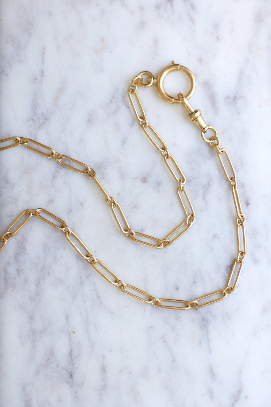 Antique yellow gold rectangle chain - Penelope Gallery