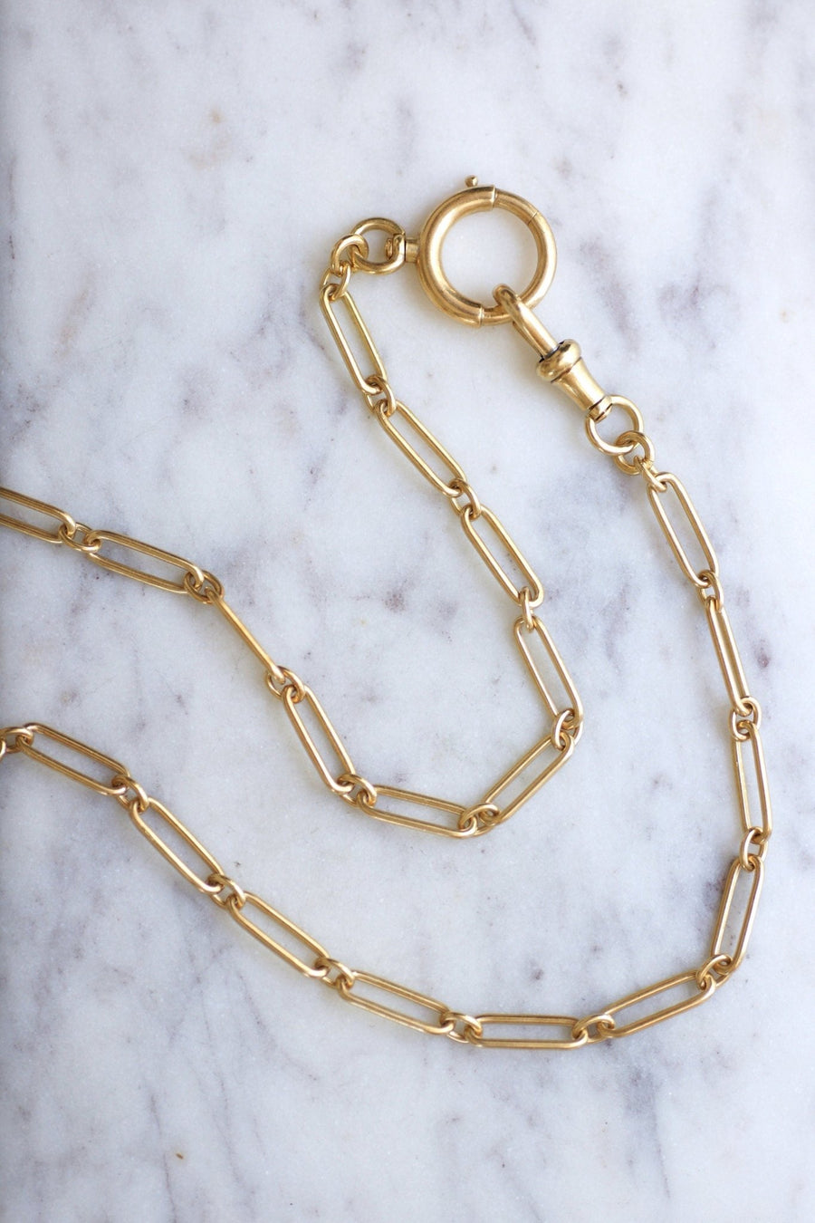 Antique yellow gold rectangle chain - Penelope Gallery