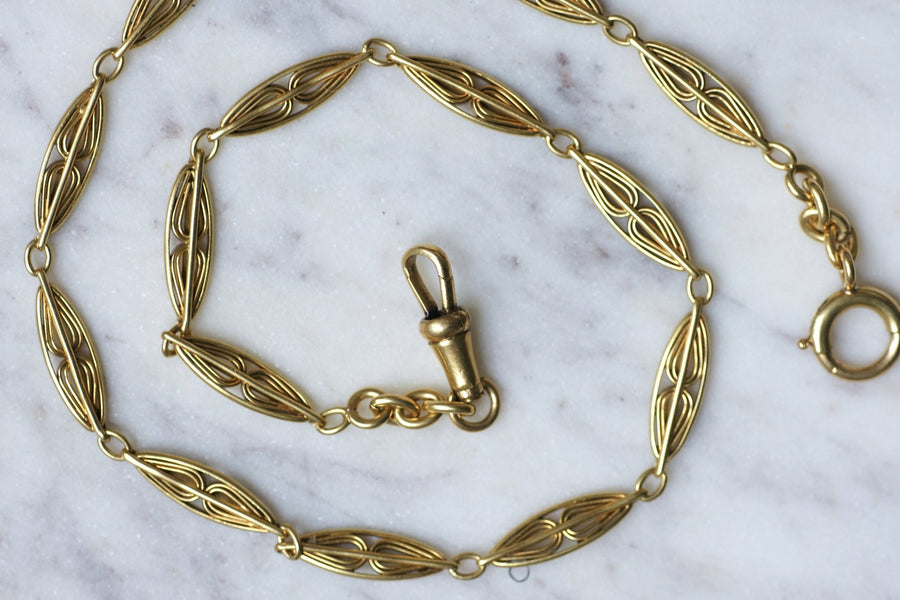 Antique filigree watch chain - Penelope Gallery