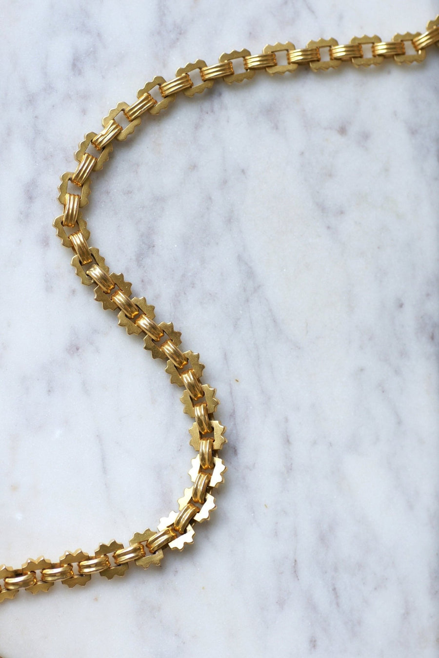 Antique watch chain, yellow gold choker - Galerie Pénélope