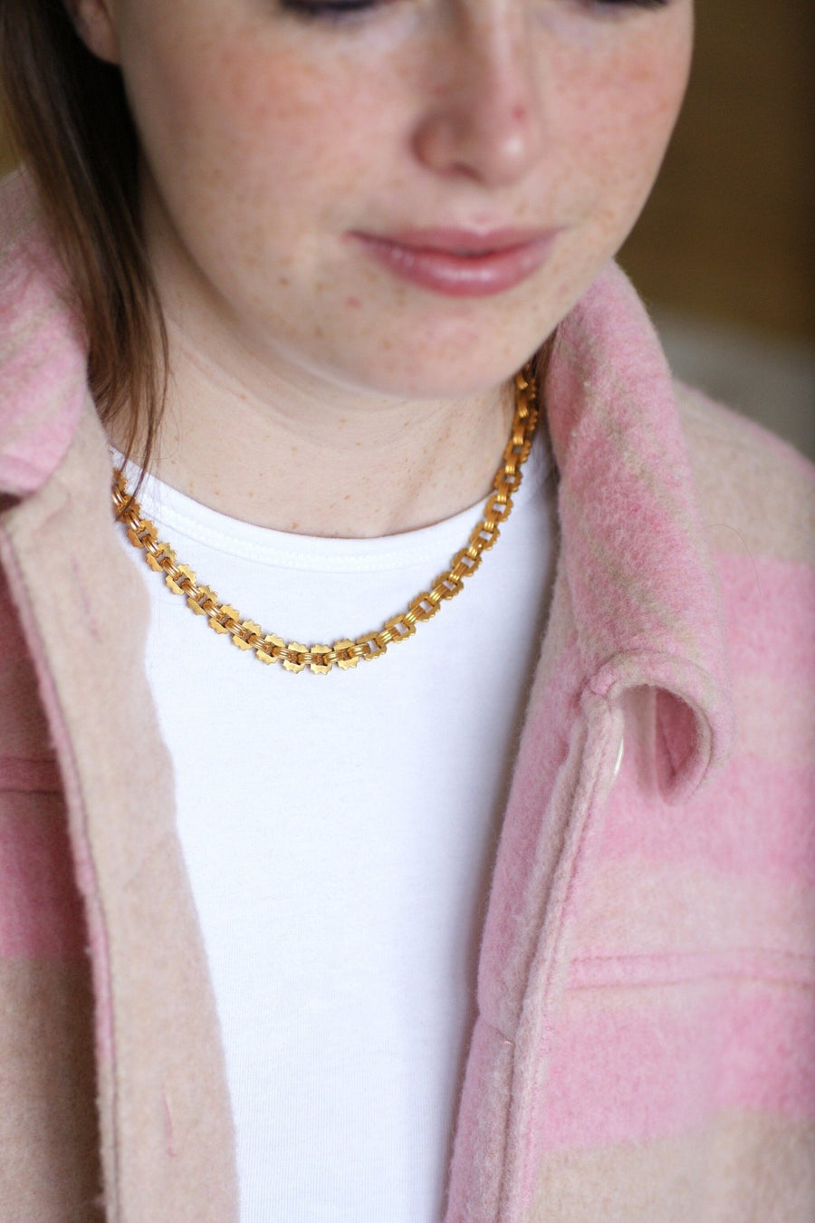Antique watch chain, yellow gold choker - Galerie Pénélope