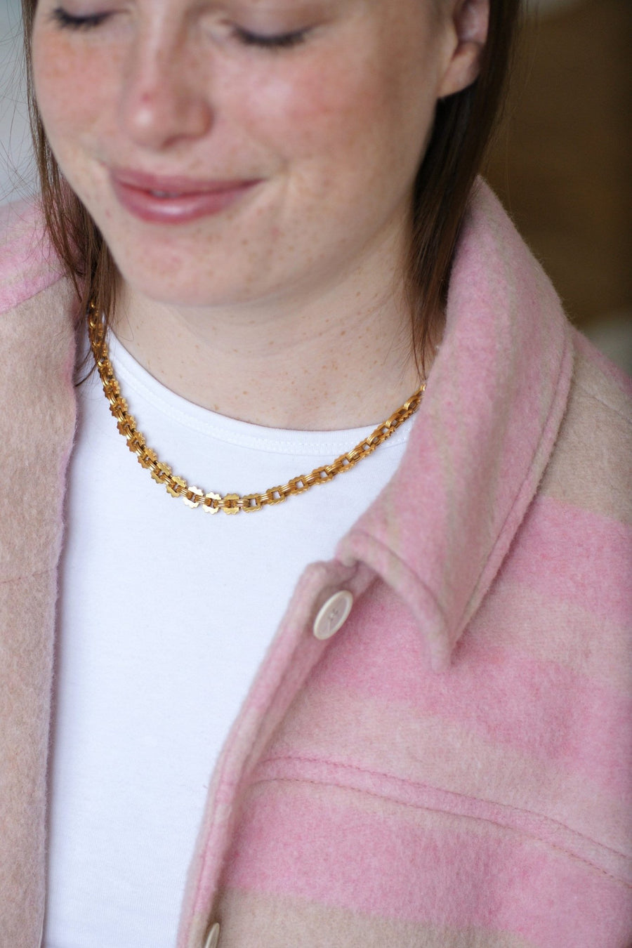 Antique watch chain, yellow gold choker - Galerie Pénélope