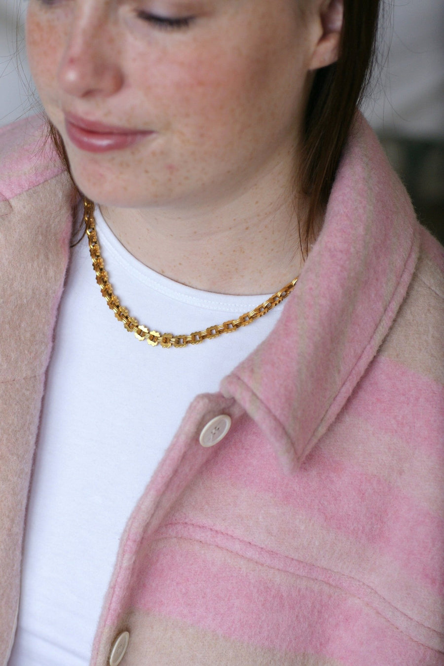 Antique watch chain, yellow gold choker - Galerie Pénélope