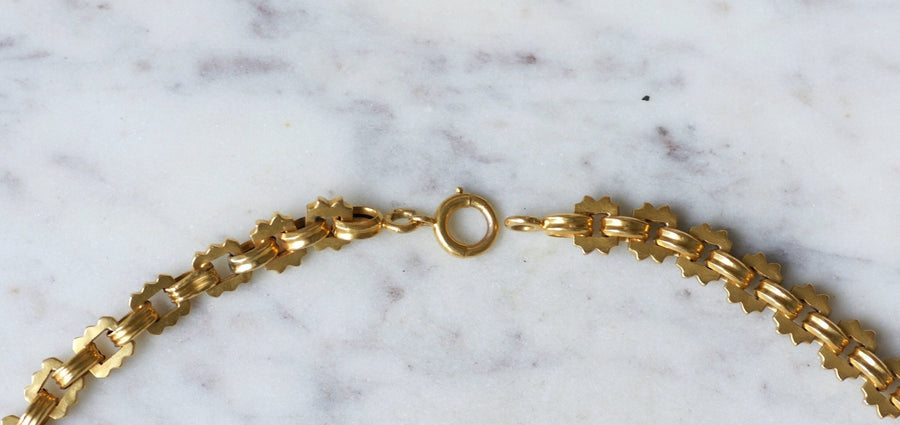 Antique watch chain, yellow gold choker - Galerie Pénélope
