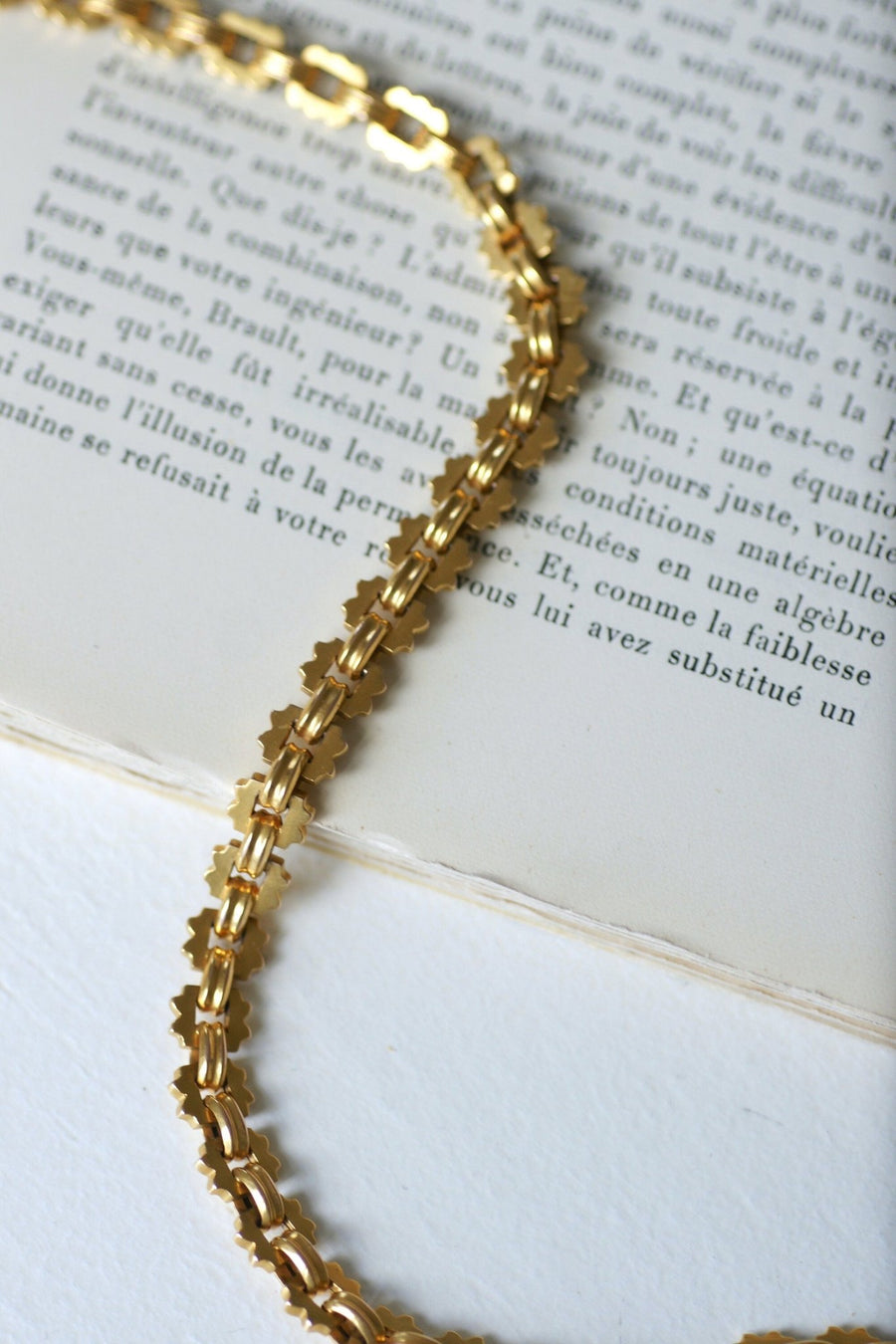 Antique watch chain, yellow gold choker - Galerie Pénélope