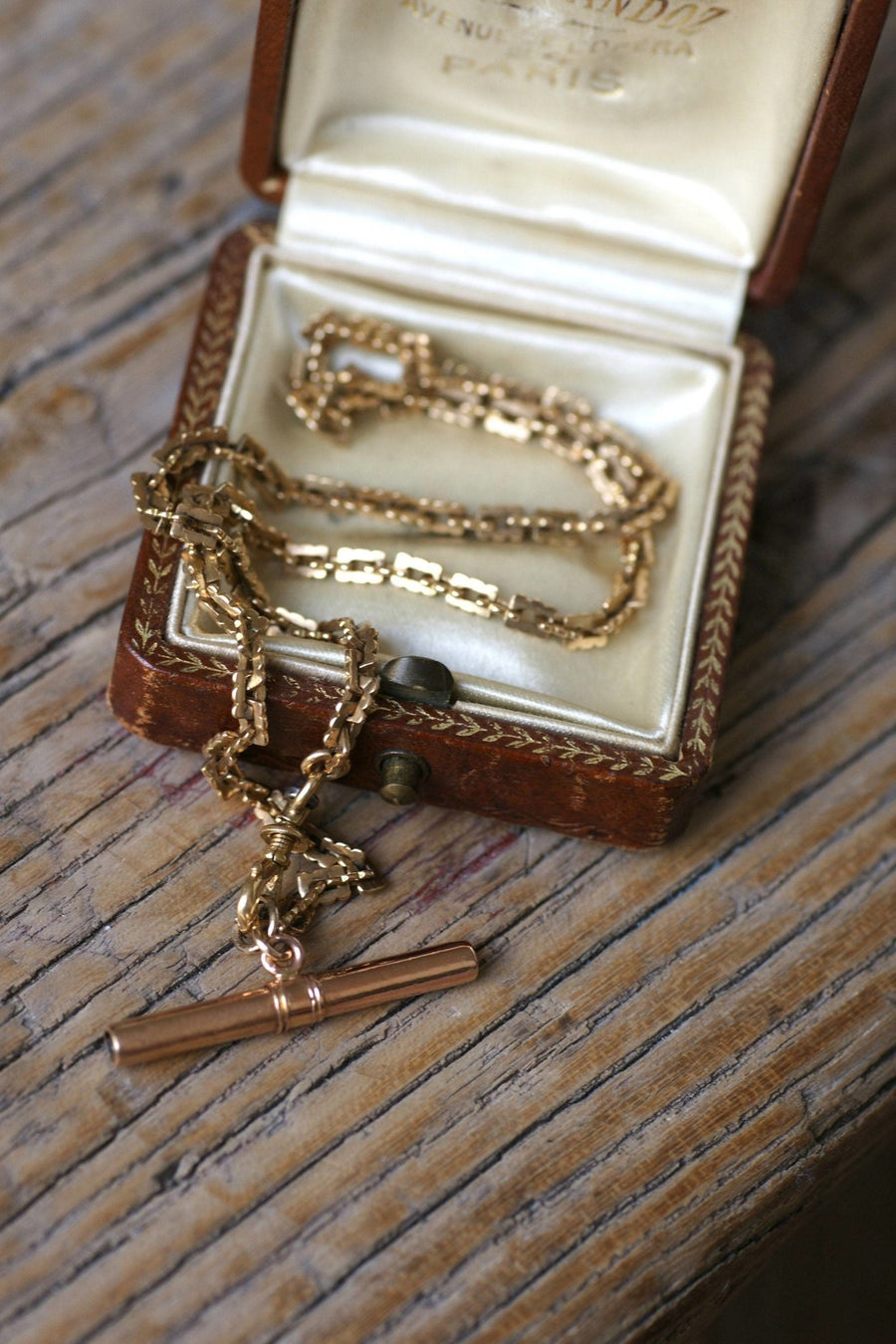 Square mesh watch chain and watch key - Penelope Gallery