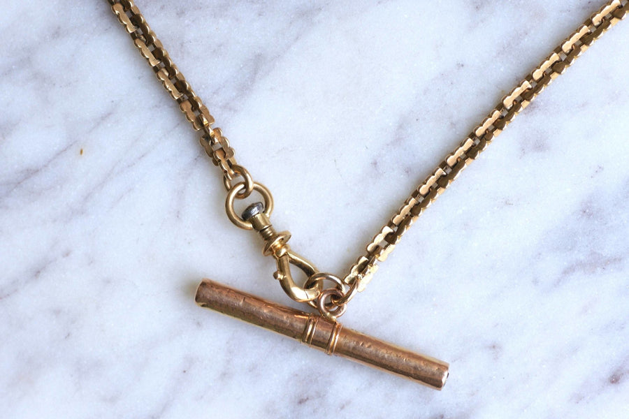 Square mesh watch chain and watch key - Penelope Gallery