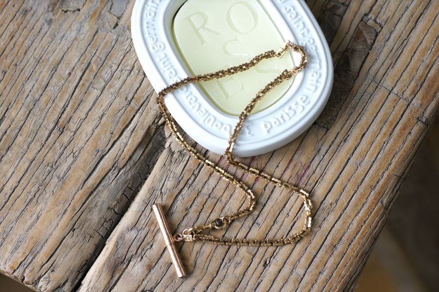 Square mesh watch chain and watch key - Penelope Gallery