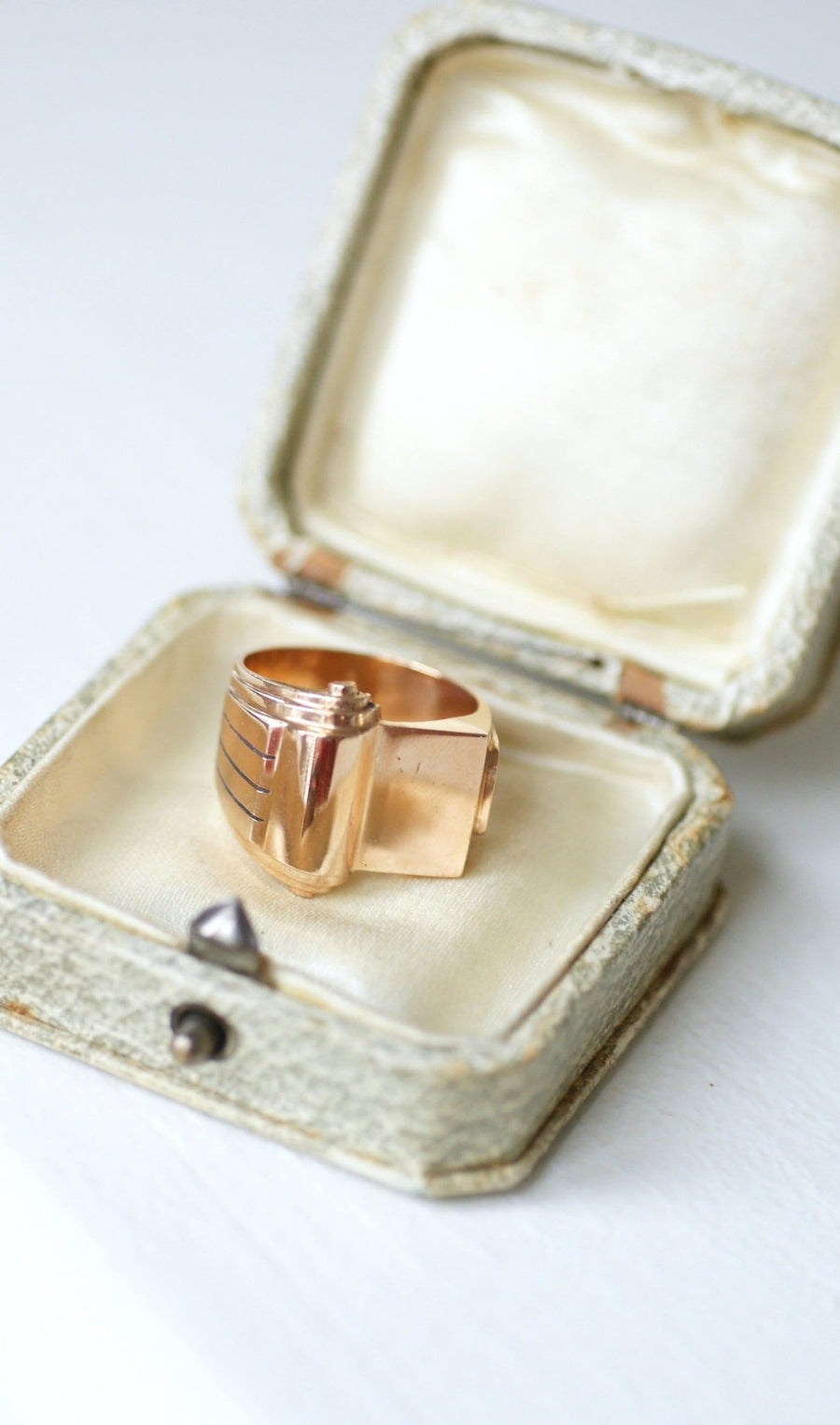 Tank Chevalière in rose gold - Galerie Pénélope