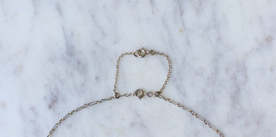 Aquamarine and diamonds Art Deco necklace - Galerie Pénélope