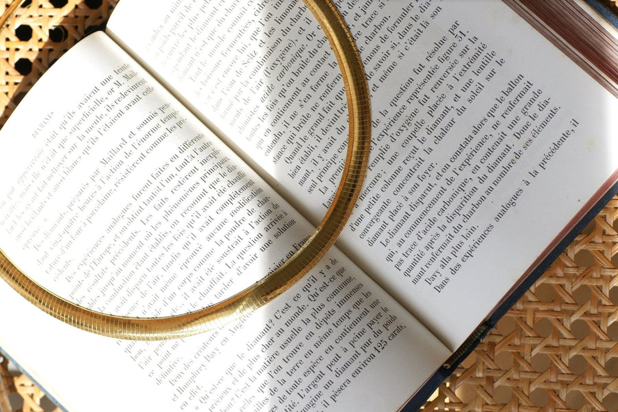Cable Omega Vintage Yellow Gold Necklace - Galerie Pénélope