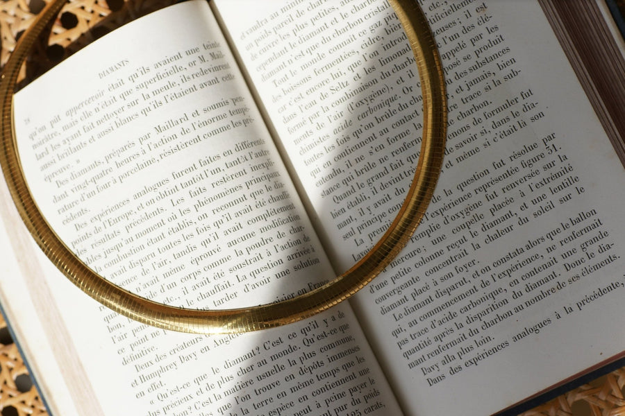 Cable Omega Vintage Yellow Gold Necklace - Galerie Pénélope