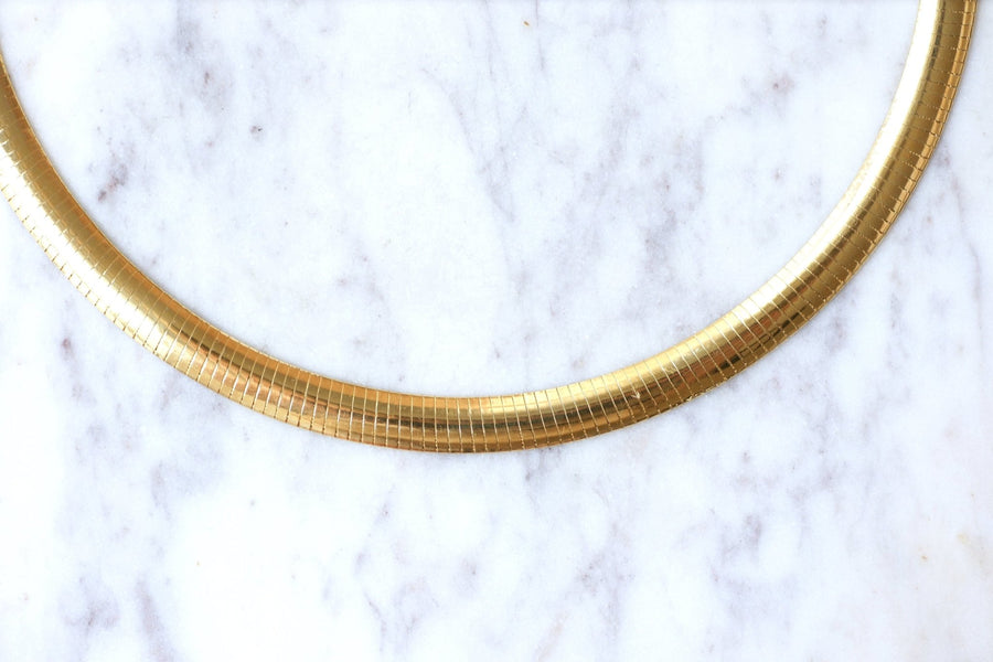 Cable Omega Vintage Yellow Gold Necklace - Galerie Pénélope